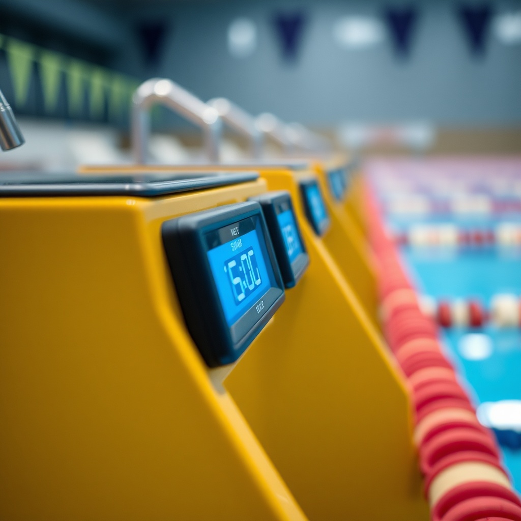 수영 스타팅 블록에 장착된 압력 감지 센서의 구조